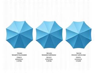 Diagram showing different umbrella sizes